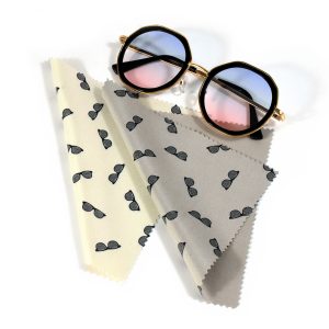 Small glasses circular pattern Microfiber Glasses cloth Lenses Cleaning Cloth full scale printing Spectacle Glasses Cloth