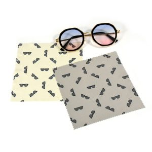Small glasses circular pattern Microfiber Glasses cloth Lenses Cleaning Cloth full scale printing Spectacle Glasses Cloth