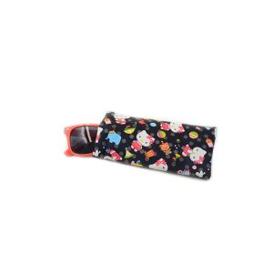 High reliability smooth microfiber eyeglass sunglasses pouch with Hello kitty pattern