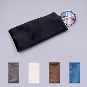 East sunshine 9*18CM Custom logo Velvet Spring glasses organizer Pouch Squeeze Top sunglasses packaging bag eyeglass bag