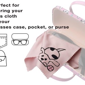 Cartoon Microfiber Cleaning Cloth Fabric Cleaner For Polishing Lens Glasses Phone Computer Screen with Custom Logo
