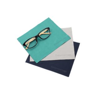 Simple style felt hot stamping microfiber lens cleaning fabric cloth for glasses