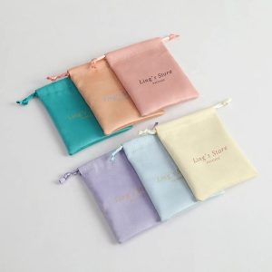 East sunshine Custom Logo Drawstring Jewelry Packaging Pouches Bags Wedding favor Bags Jewel Velvet Pouch