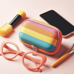 Besides glasses, what other items can be placed in a glasses case?