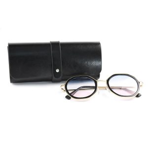 Unisex Fashion Glasses Case PU Leather Protector Protective Case Reading Portable Sunglasses Bag Accessories