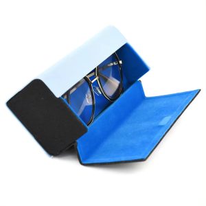New Sunglasses Glasses Storage Box PU Leather Storage Case Foldable Glasses Display Cabinet