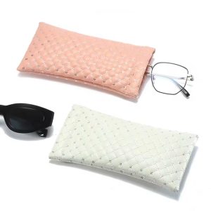 Sunglasses Bag PU Leather Case Glasses Pouch Mobile Phone Wallet Portable Storage Case