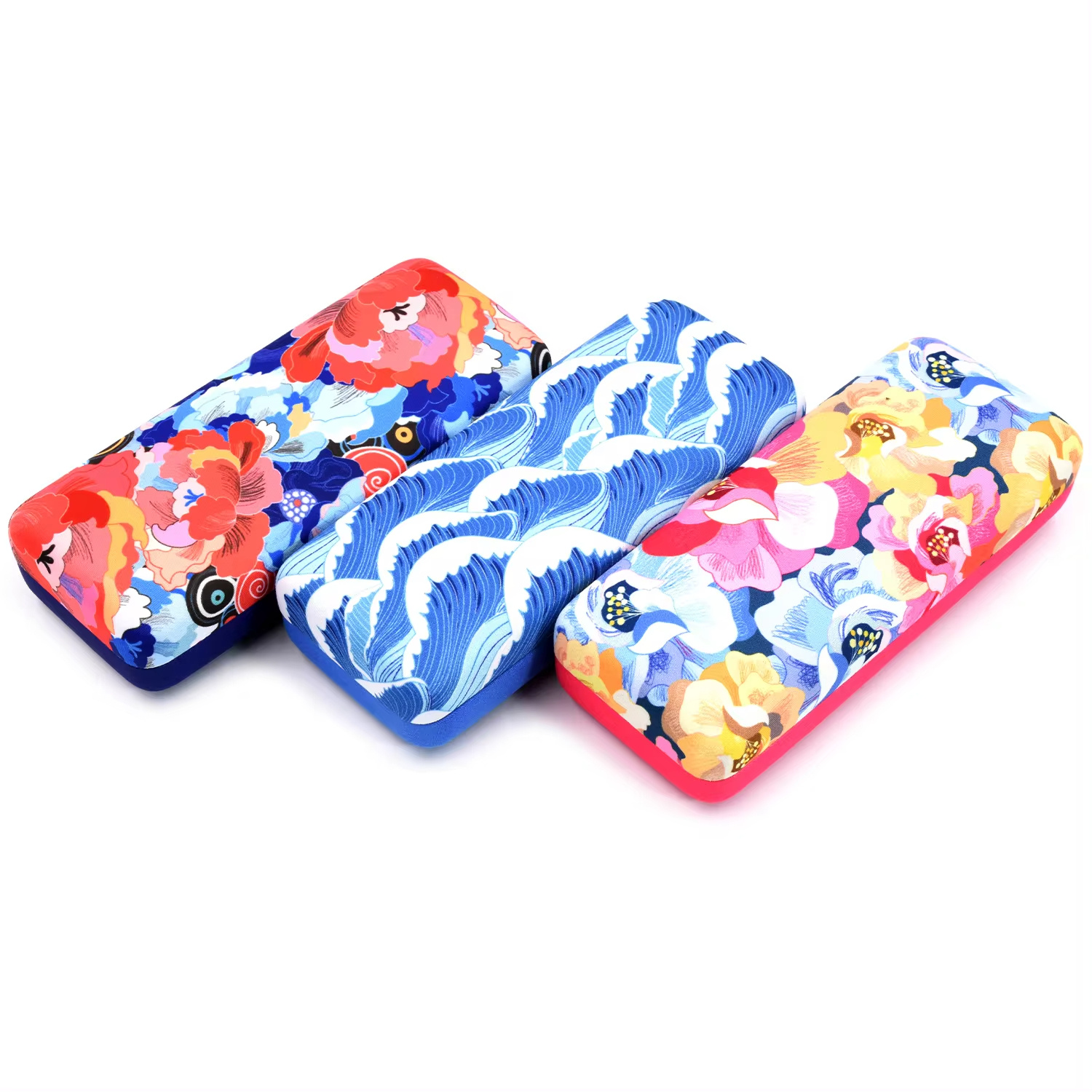 Custom Logo glasses case microfiber printed Eyeglasses Box Metal Reading Glasses Case Optical glasses case