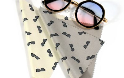 Small glasses circular pattern Microfiber Glasses cloth Lenses Cleaning Cloth full scale printing Spectacle Glasses Clot (