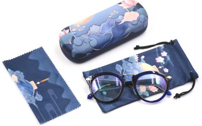 Sunglasses Eyewear Packing Glasses Cases Box Set with Glasses Cloth Eyeglasses Case Pouch (4)