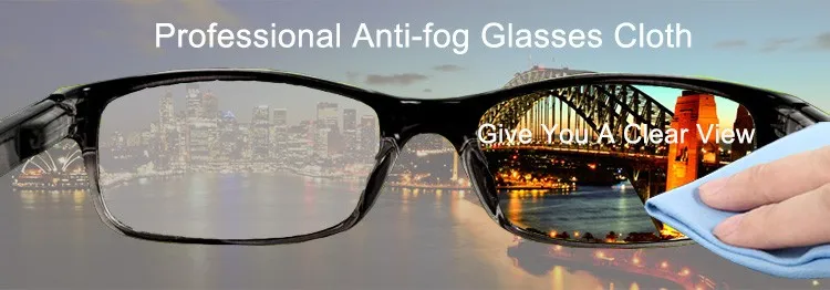 Promotional 10*12cm microfiber anti fog eye glasses cloth with factory price