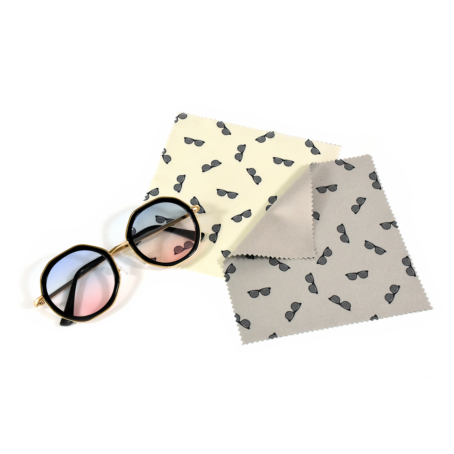 Small glasses circular pattern Microfiber Glasses cloth Lenses Cleaning Cloth full scale printing Spectacle Glasses Cloth