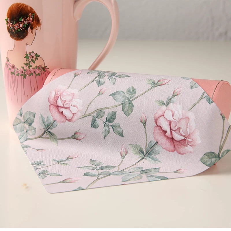 New arrival Rose Flower Glasses Cloth Microfiber Glasses Cleaning Cloth For Glasses Lens Phone Screen Jewelry Cleaning Wipes