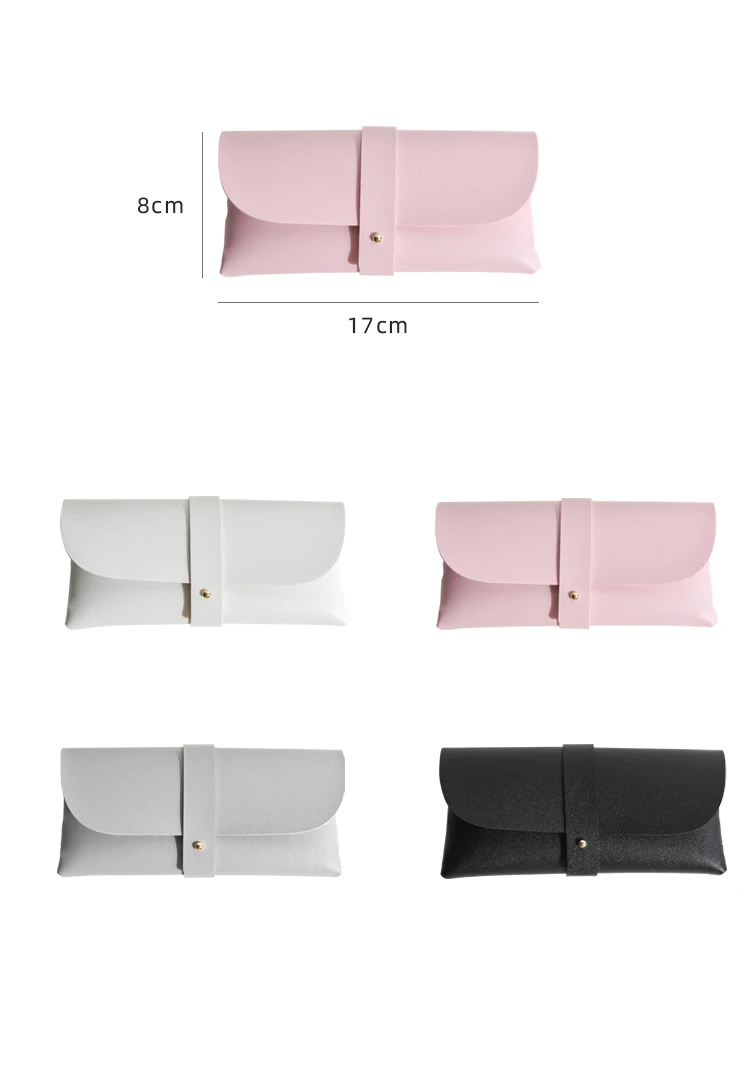 Fashion Glasses Bag Soft Leather Glasses Case Girls Portable Sunglasses Pouch Storage Bag Anti-Pressure