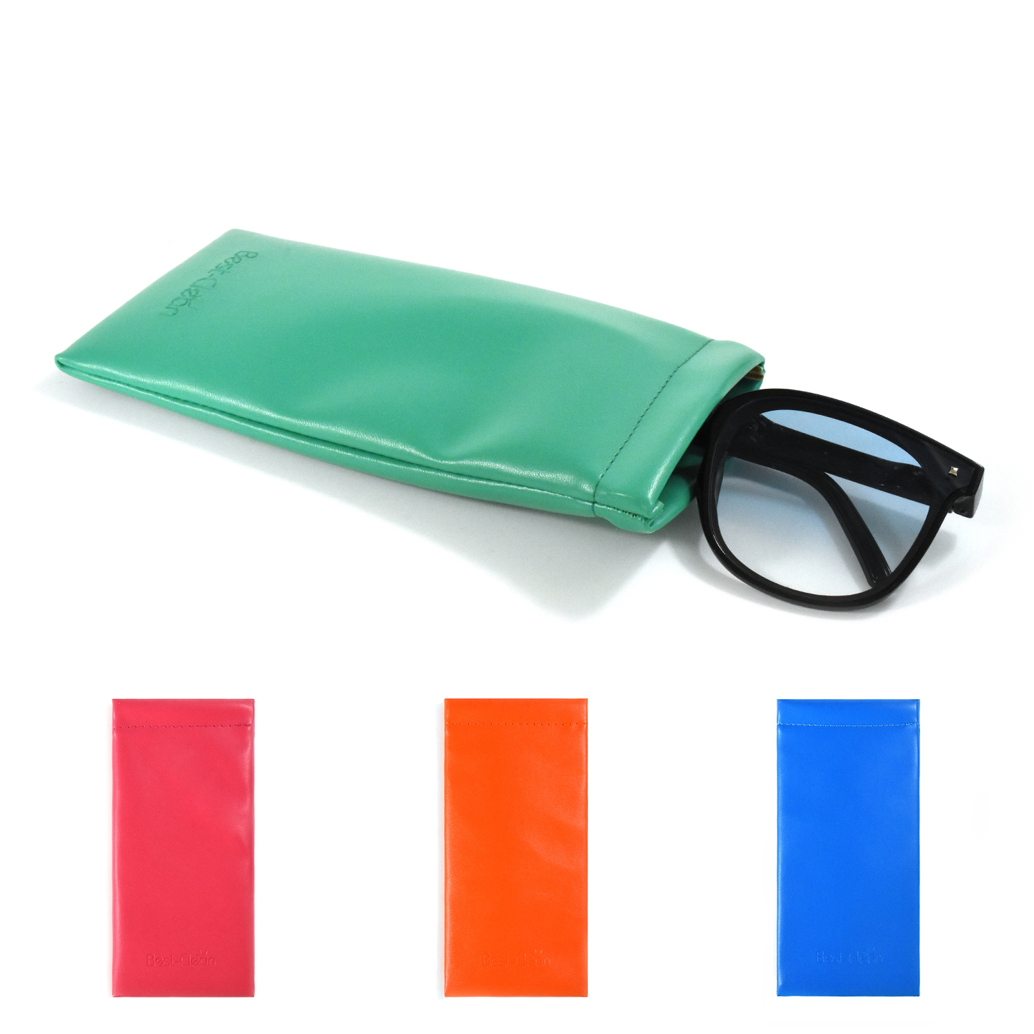 East sunshine PU Leather squeeze top Sunglasses organizer pouch Bag spring top Glasses storage Bag Eyeglasses packaging Pouch