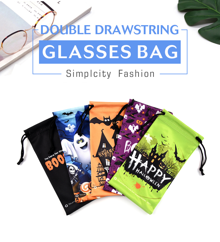 Cheaper soft drawstring custom logo microfiber eye glasses sunglasses bag pouch