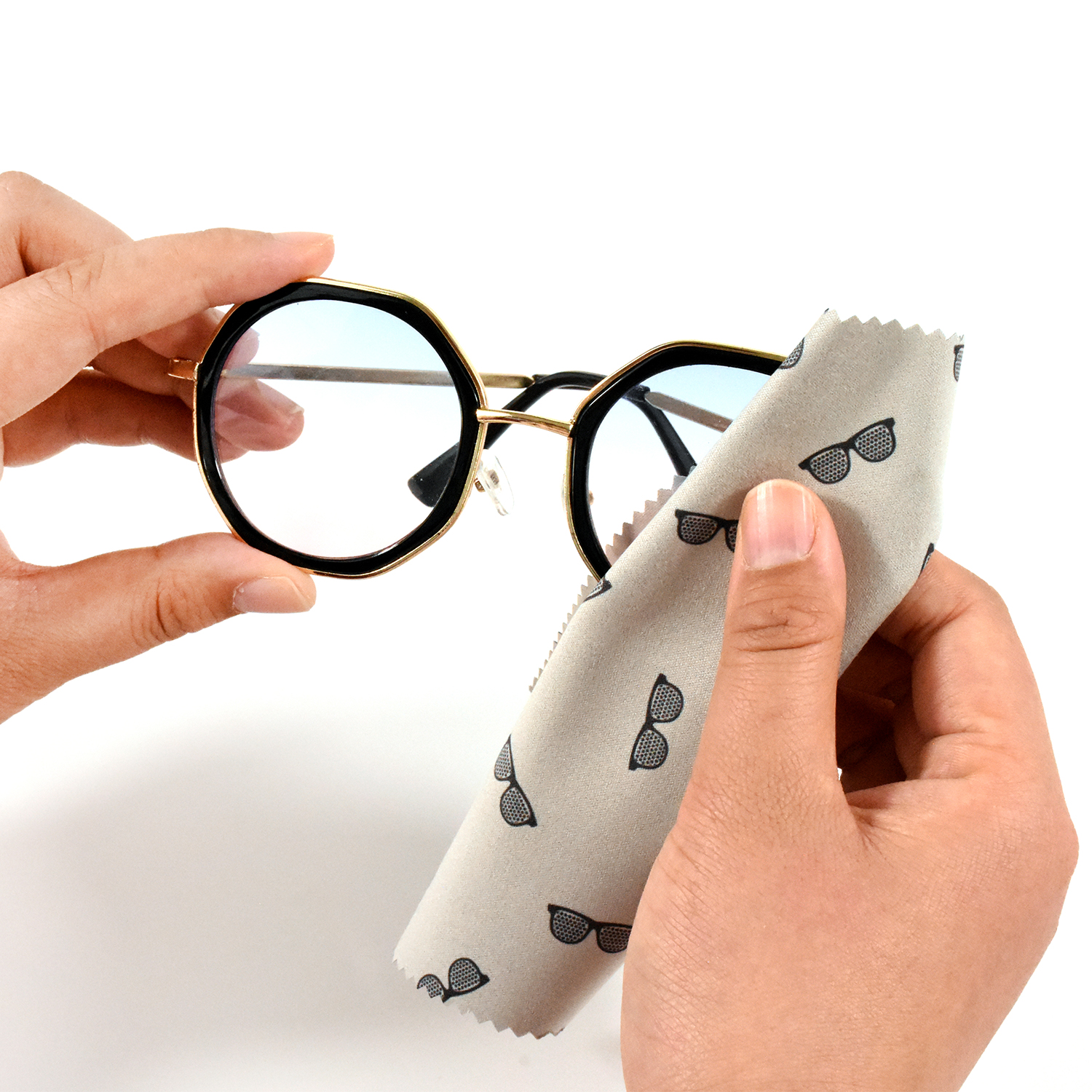 Small glasses circular pattern Microfiber Glasses cloth Lenses Cleaning Cloth full scale printing Spectacle Glasses Cloth