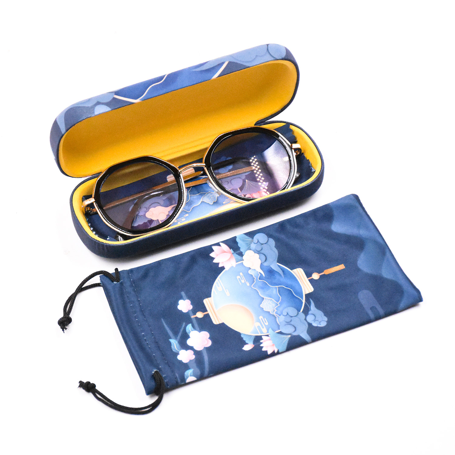 Sunglasses Eyewear Packing Glasses Cases Box Set with Glasses Cloth Eyeglasses Case Pouch