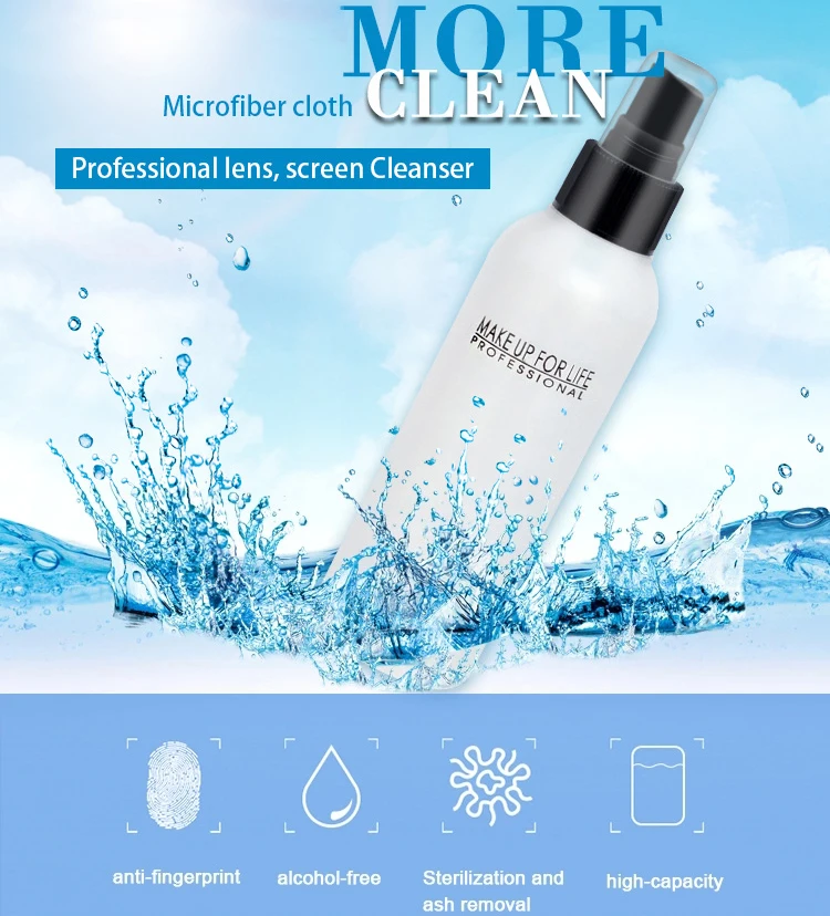 30ml microfiber fabric lens cleaning solution/phone screen clean spray