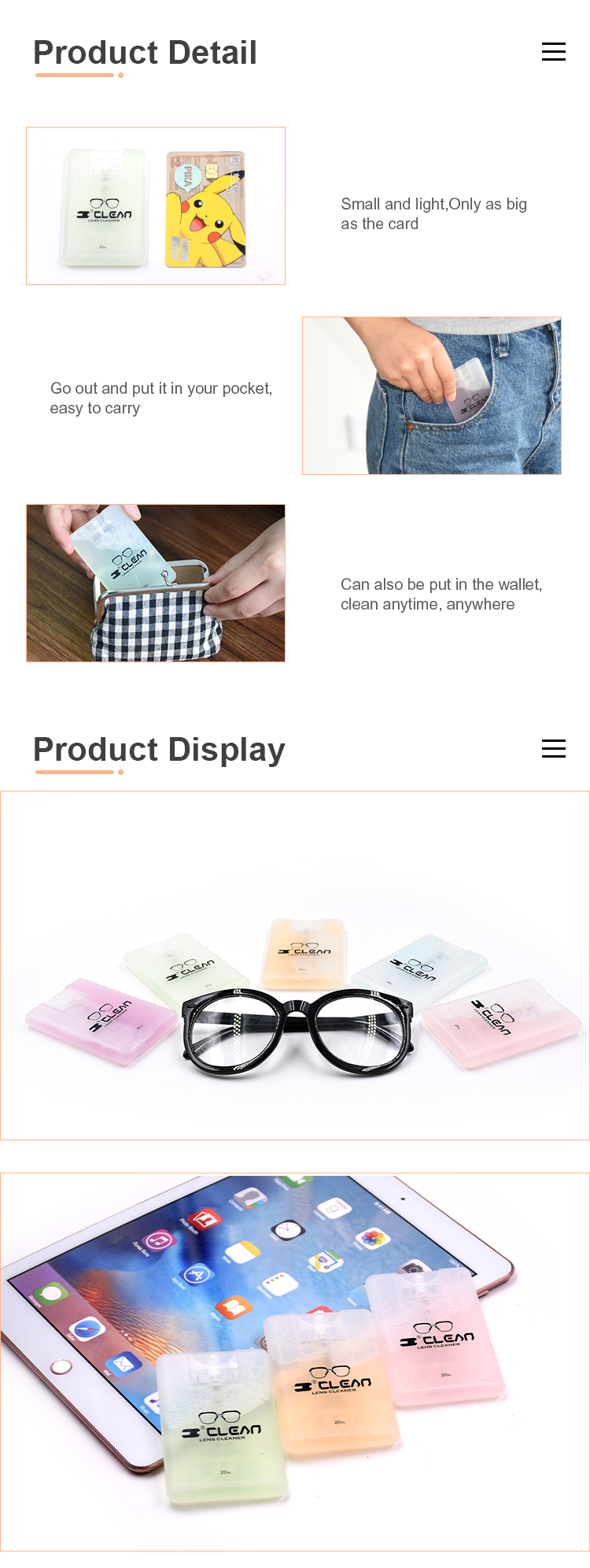 Custom Logo Screen Cleaning Liquid Lens Anti-Fog Spray Cleaning Solution Cartoon Animal Pattern Microfiber Sunglasses Wipes